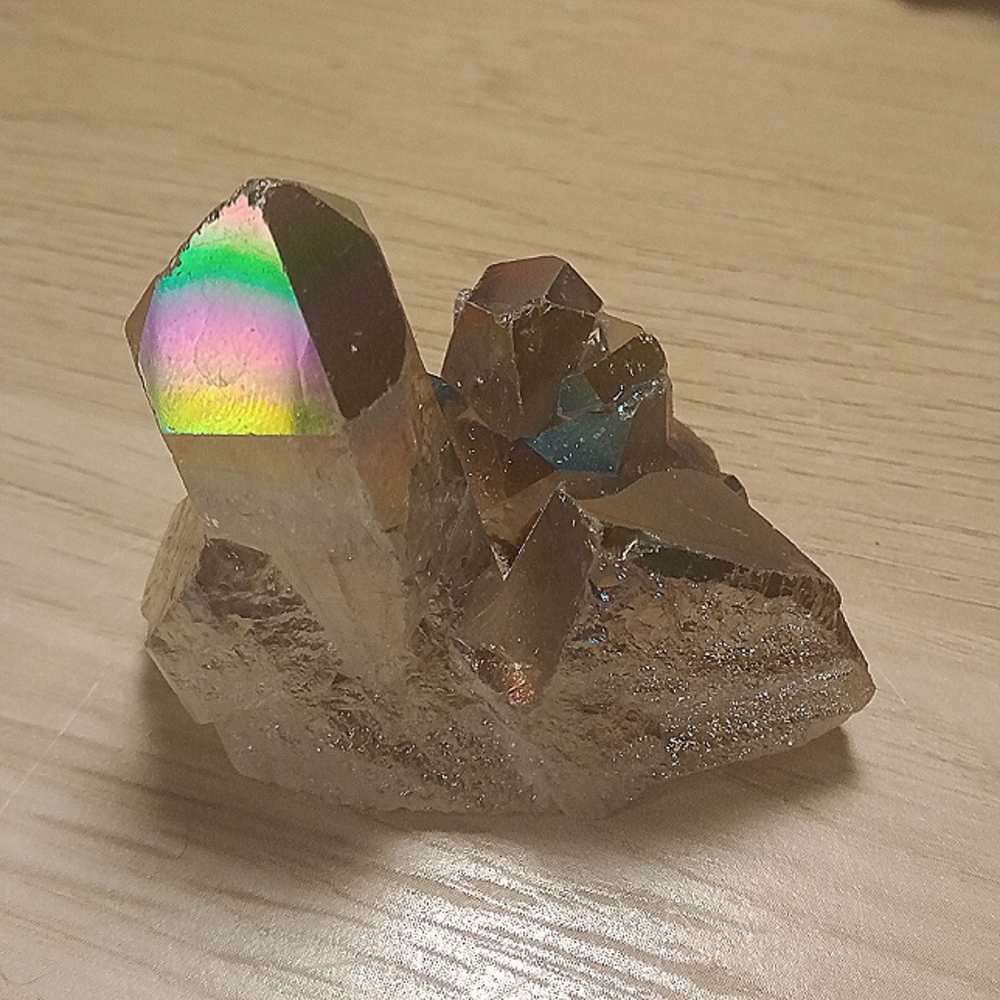 Authentic Angel Aura Clear Quartz Cluster - Picture 3 of 6